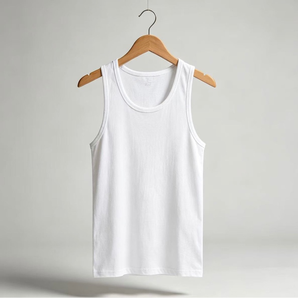 Everyday Scoop Neck White Tank Top for Women